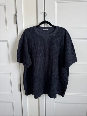 Dior Oblique Men’s Black Jacquard Towel T-Shirt | 100% Cotton